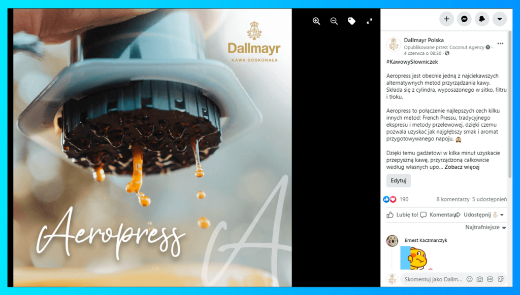 Case study - posty angażujące na Facebooku