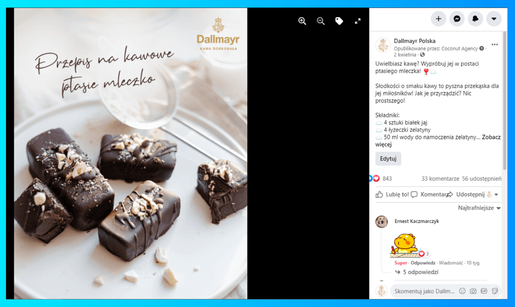 Case study - seria postów angażujących na Facebooku