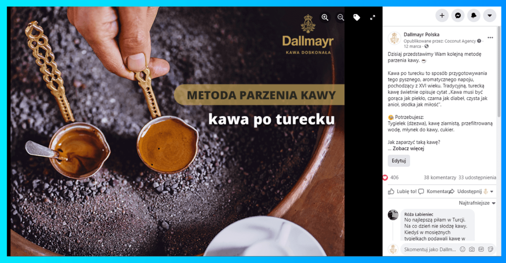 Case study - posty merytoryczne na Facebooku