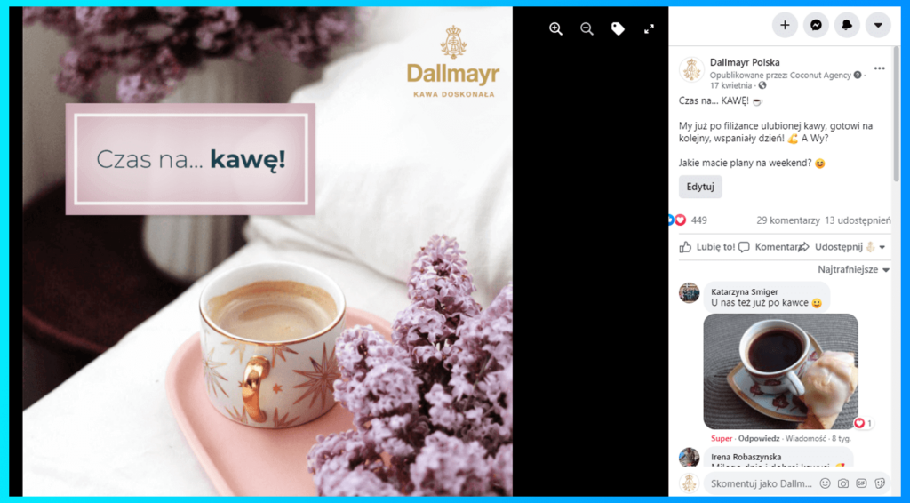 Case study - angażujące serie postów na Facebooka