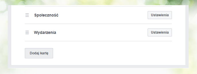Dodawanie karty sklepu na Facebooku