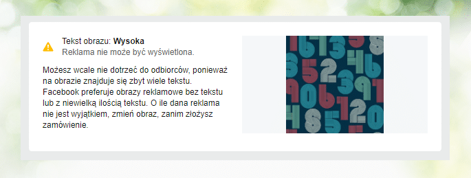 Wysoka ilość tekstu na grafice