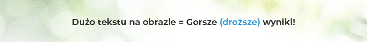 Facebook - Za dużo tekstu na grafice