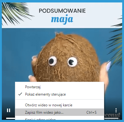 Zapisywanie na dysku filmu z Facebooka