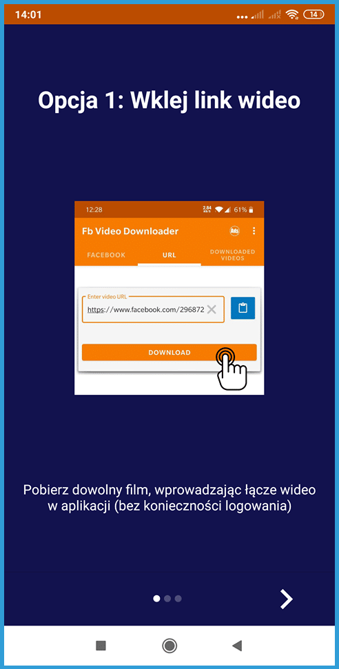 Pobieranie wideo z Facebooka na telefonie