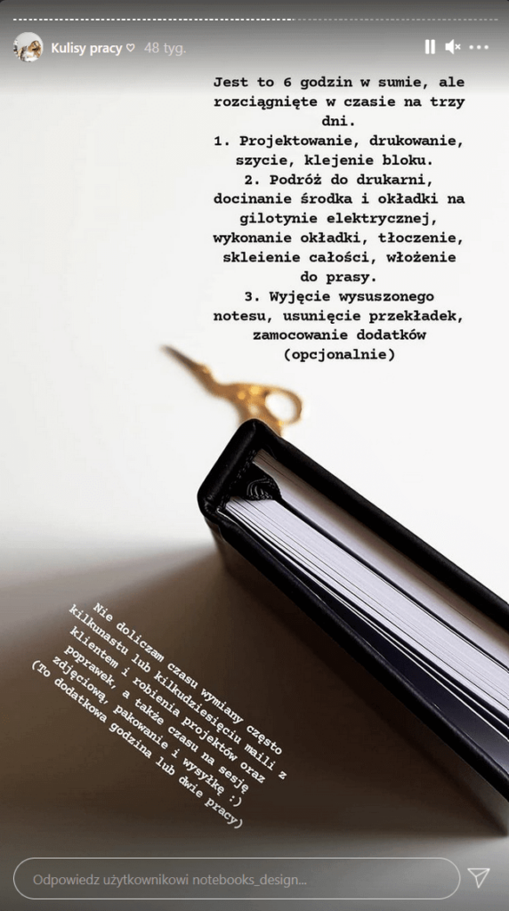 Insta Stories od kuchni - marka na instagramie.