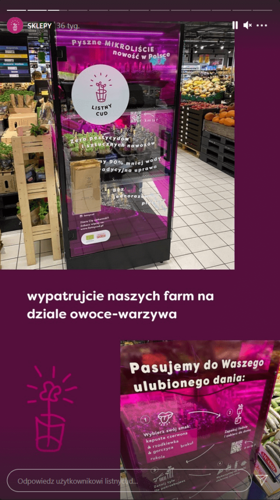 Informowanie o nowościach na Instagram Stories.