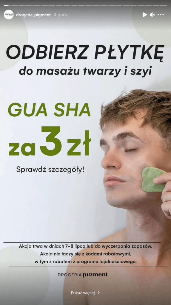 Przypominanie o promocjach na Instagram Stories