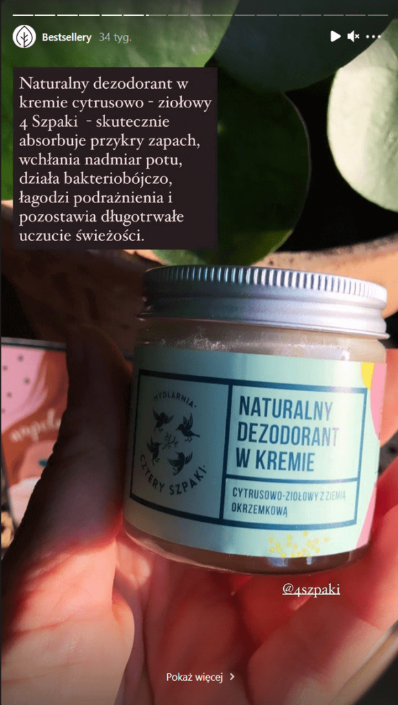 Instagram Stories - prezentacja oferty.