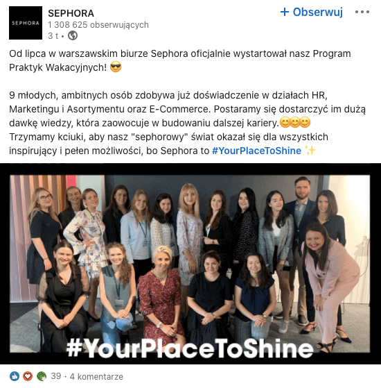Branża beauty w social mediach - LinkedIn.