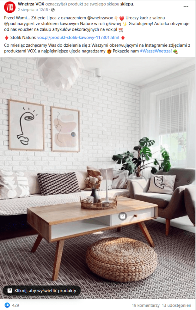 Szkolenie social media - branża meblarska i home decor.