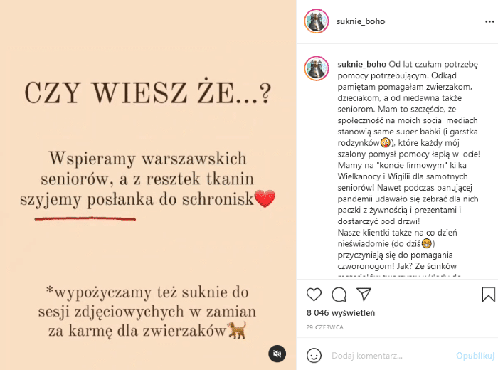 Instagram dla branży fashion - przykłady dobrych praktyk.
