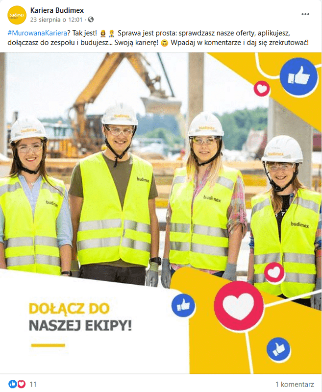 Branża budowlana - rekrutacje w social media.