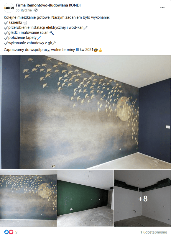 Branża budowlana w social media - portfolio