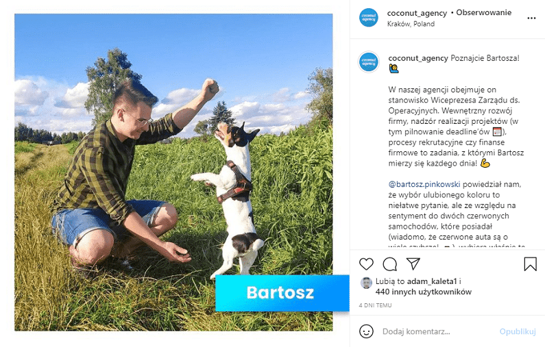 Employer branding na Instagramie.