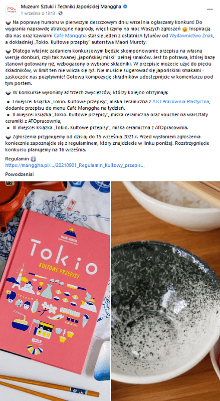 Konkursy w social media.