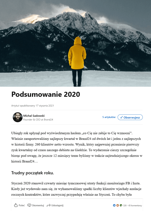 LinkedIn CEO - artykuły.