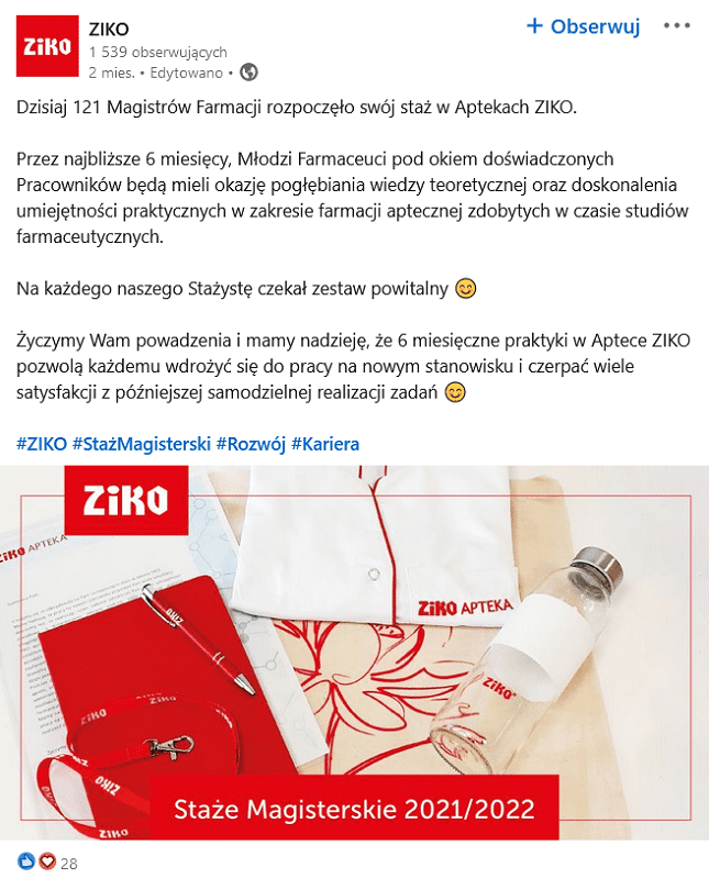 Apteka na LinkedInie - employer branding