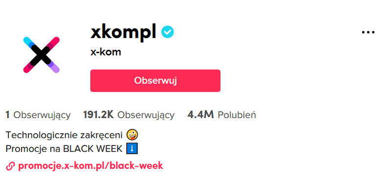 Odpowiednie zdjęcie profilowe na TikToku z logo firmy