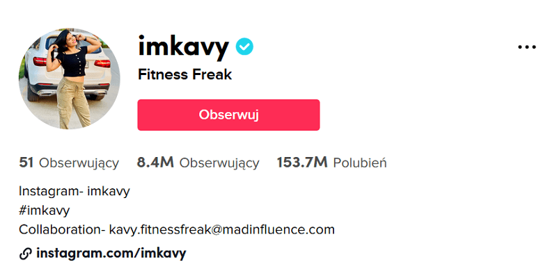 Druga nazwa na TikToku związana z tematyką profilu
