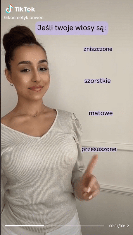 Nagrywanie treści wertykalnie na TikToku