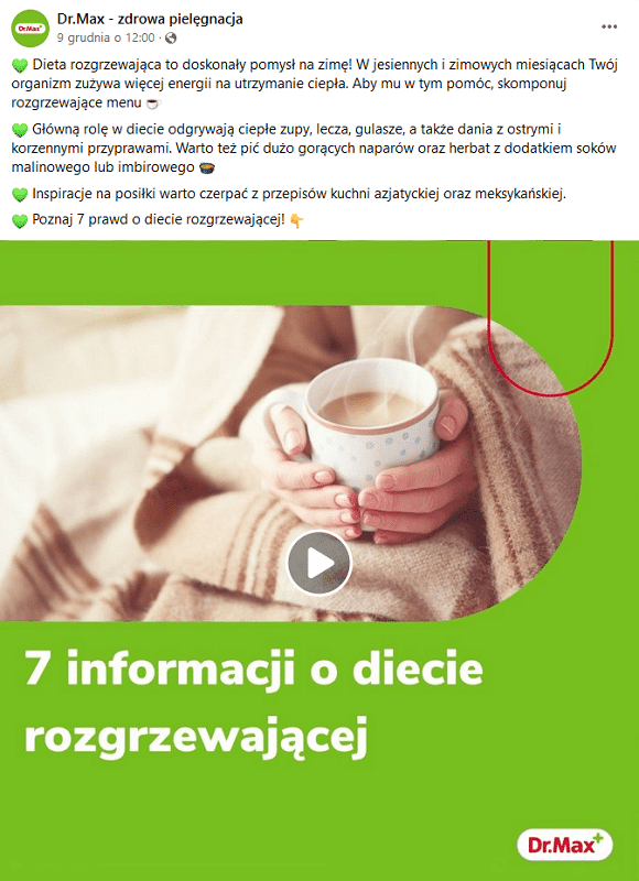Wideo jako post na Facebooku