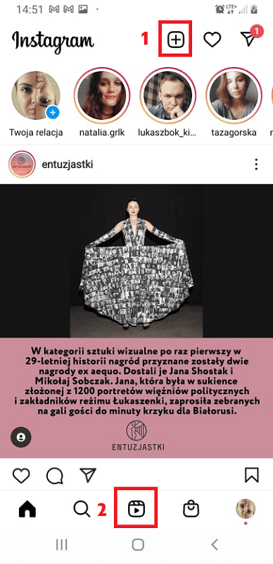Instagram Reels na Instagramie