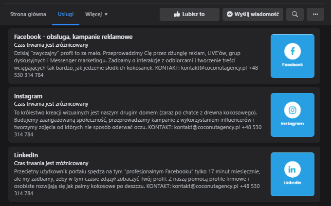 Personalizacja fanpage'a marki na Facebooku - edycja zakładek
