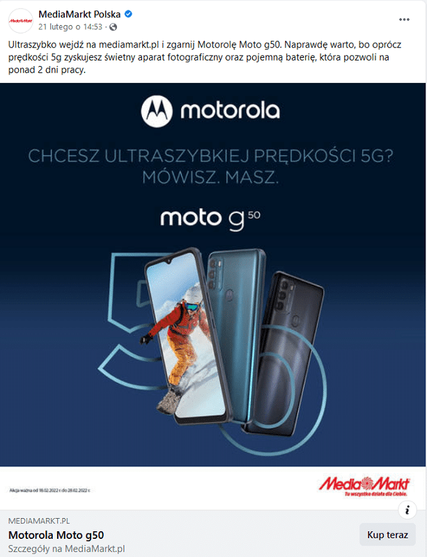 Facebook w branży elektroniki