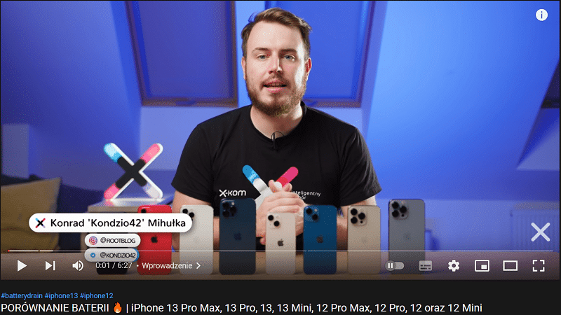 Sklep z elektroniką na YouTube - porównanie telefonów