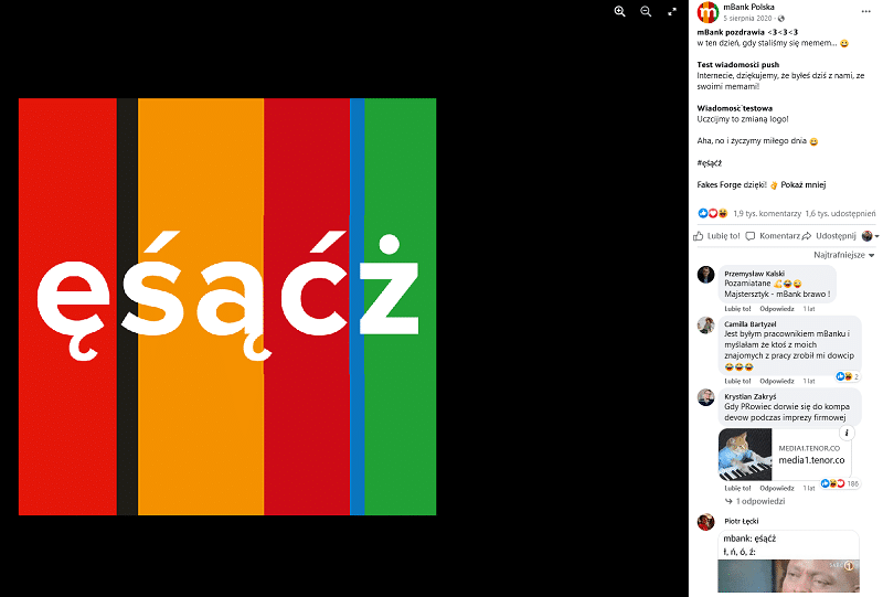 Real Time Marketing - zmiana zdjęcia profilowego mBank