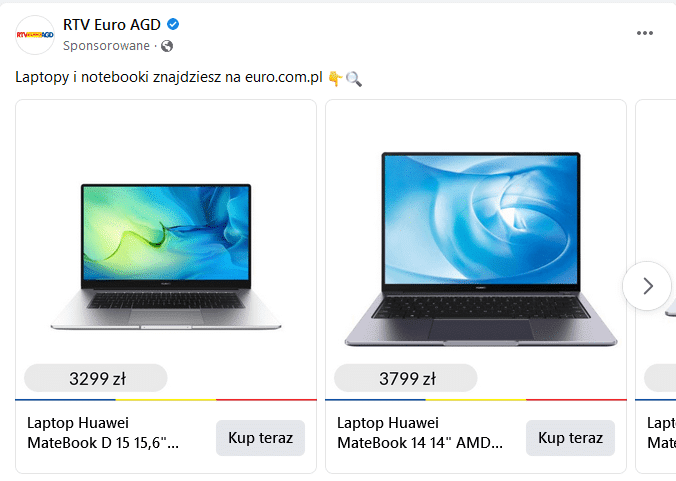 Reklamy w social media - branża elektroniczna