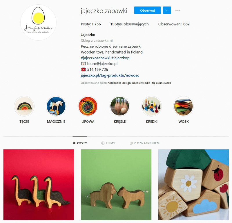 Branża zabawek na Instagramie