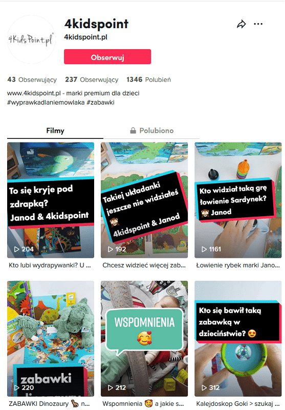 Branża zabawek na TikToku
