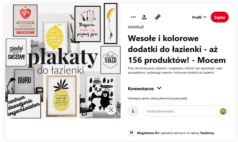 Wyposażenie łazienek - plakaty - na Pinterest