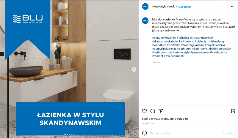 Salony łazienek w social mediach