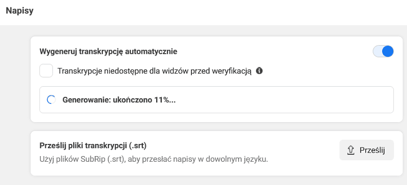 Napisy w wideo na Facebooku - jak je dodać?