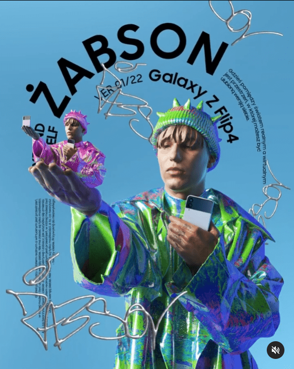 Grafika reklamowa z Żabsonem – Samsung.
