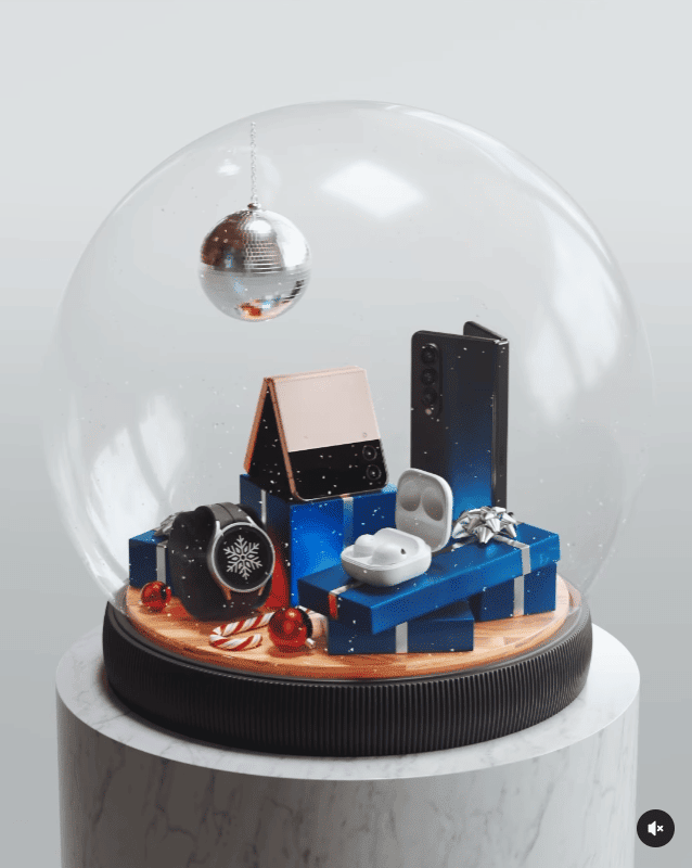 Reklama 3D firmy Samsung w social mediach.