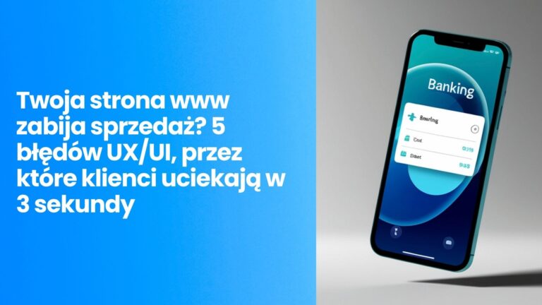 Twoja strona www zabija sprzedaż? 5 błędów UX/UI, przez które klienci uciekają w 3 sekundy (Audyt 2026)